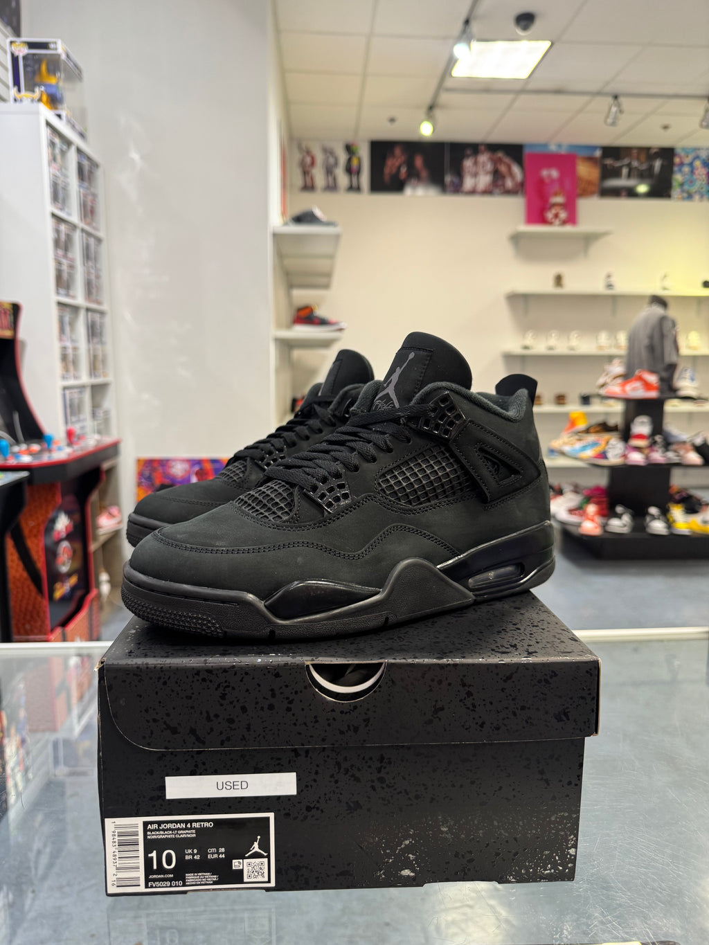 Preowned Jordan 4 Retro Black Cat 2025 Pair