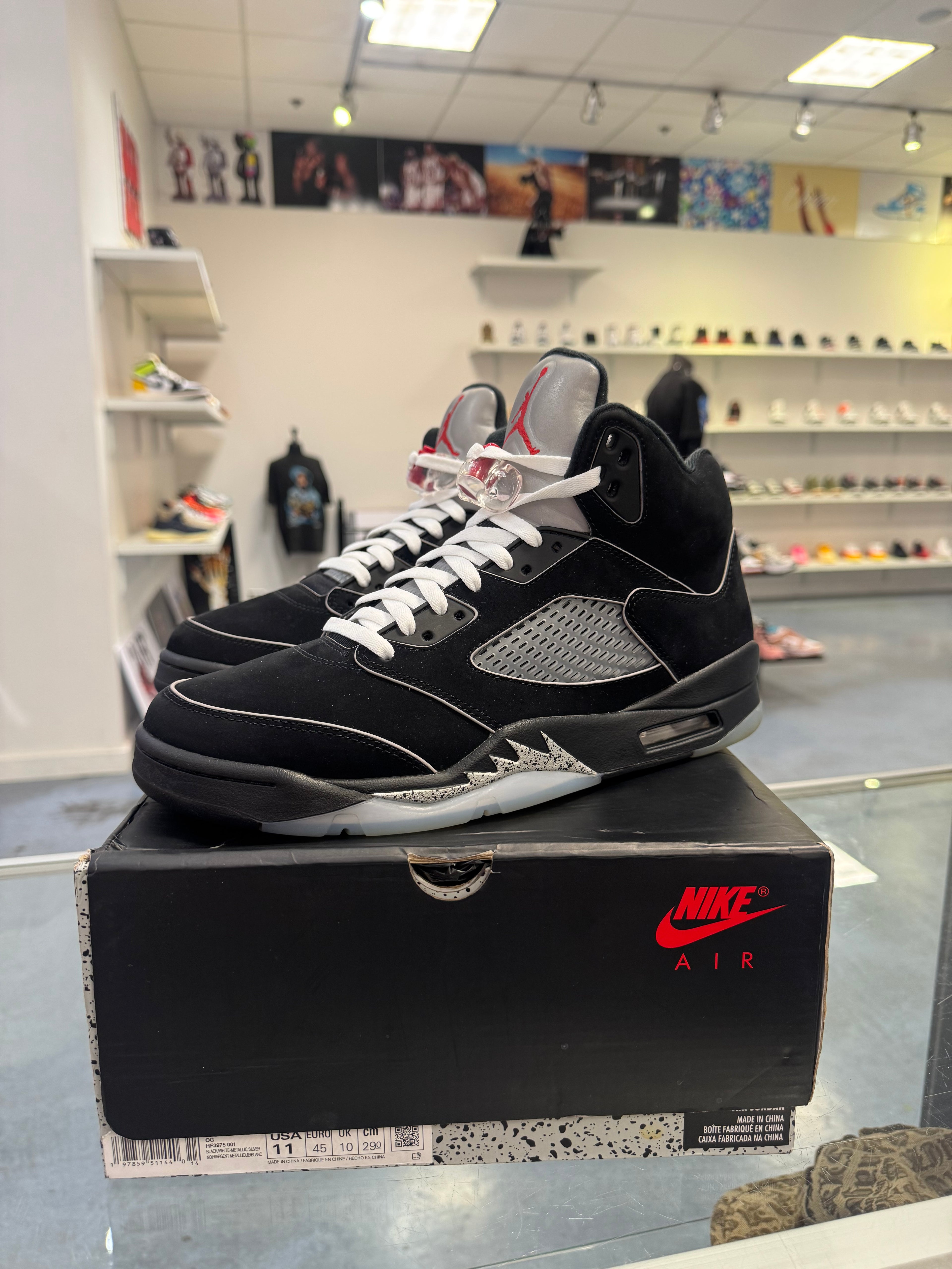 Preowned Jordan 5 Retro Black Metallic Reimagined