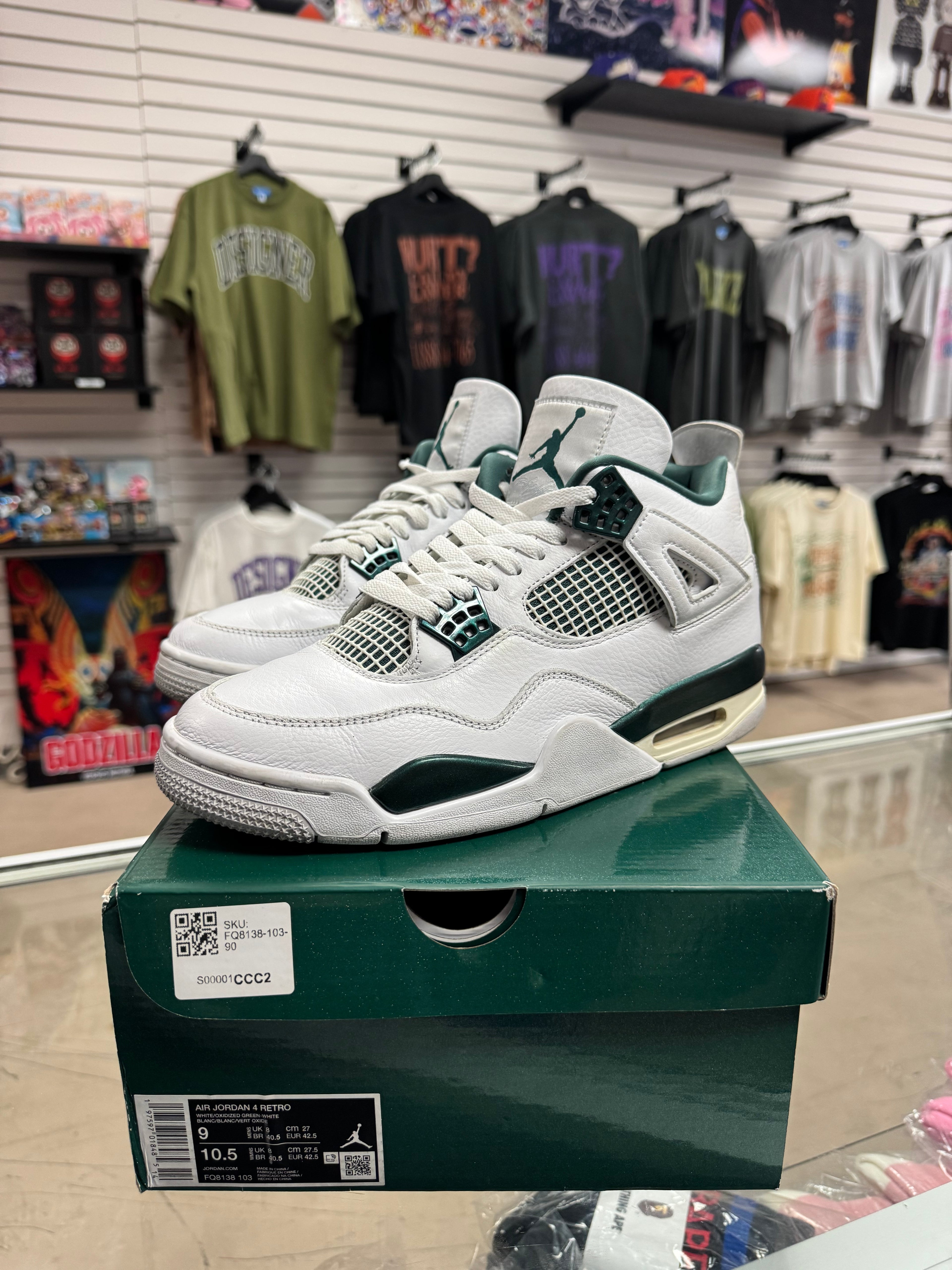 Preowned Jordan 4 Retro Oxidized Green