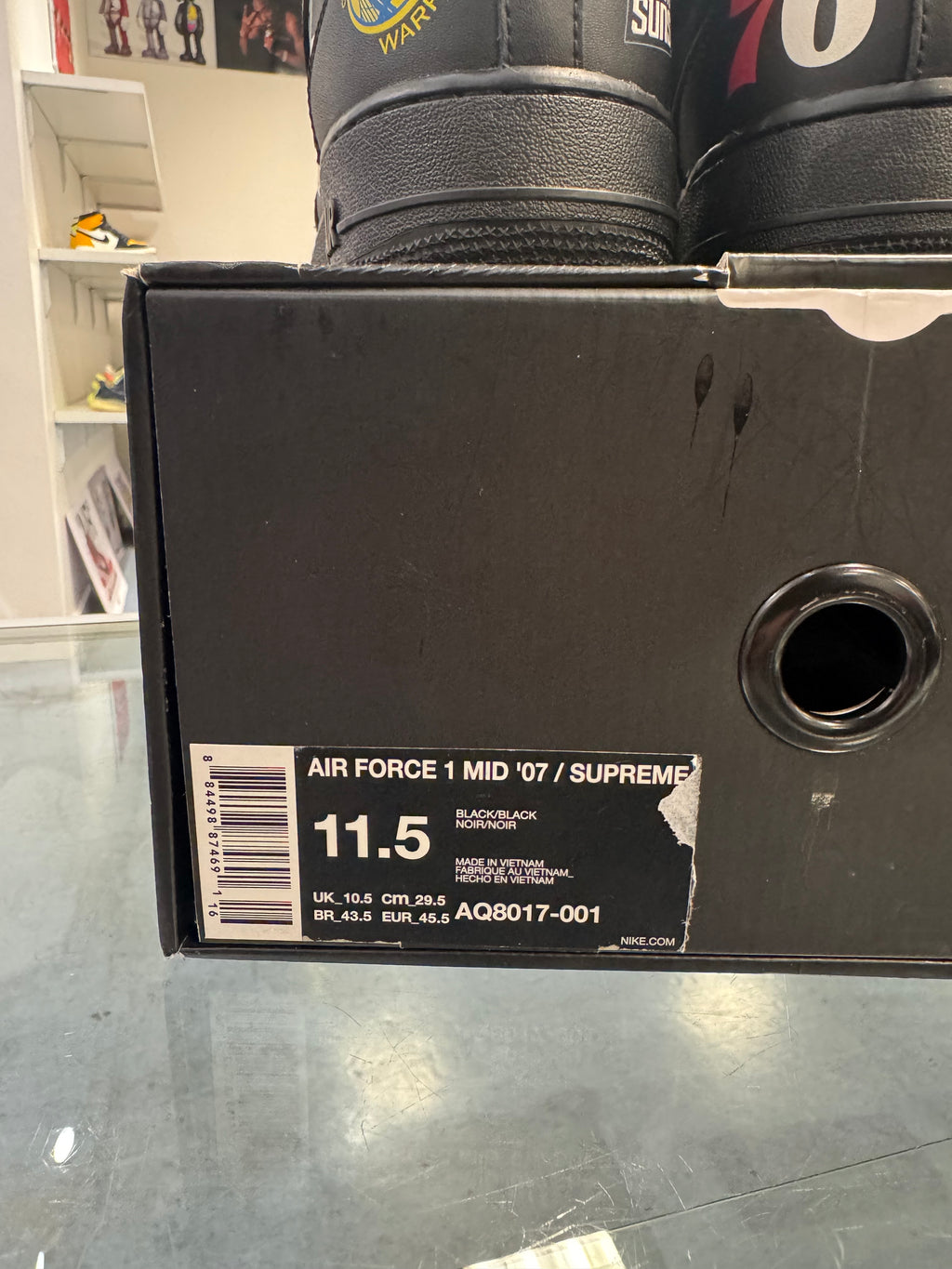 Preowned Nike AF1 Mid Supreme NBA