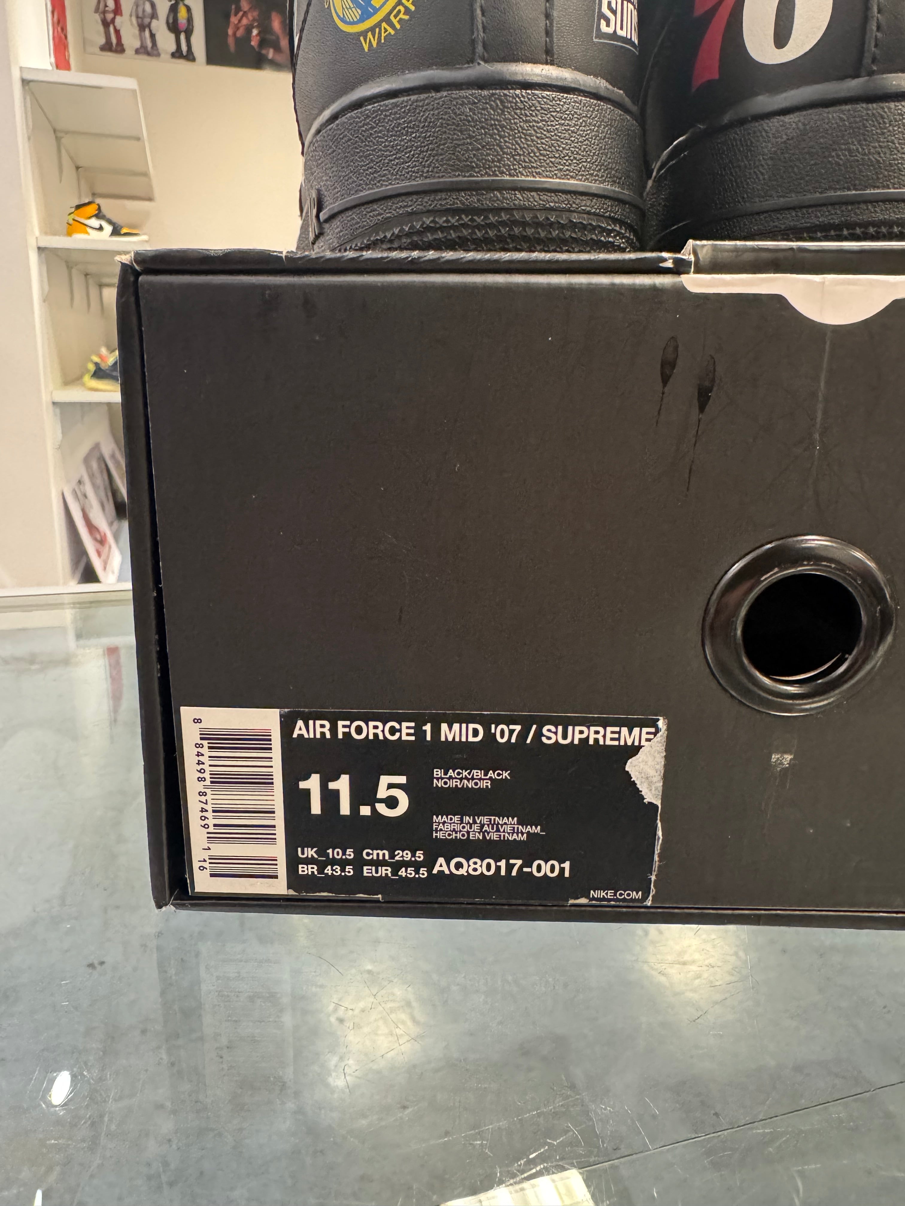 Preowned Nike AF1 Mid Supreme NBA