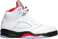 Jordan 5 Retro Fire Red Silver Tongue 2020 Pair