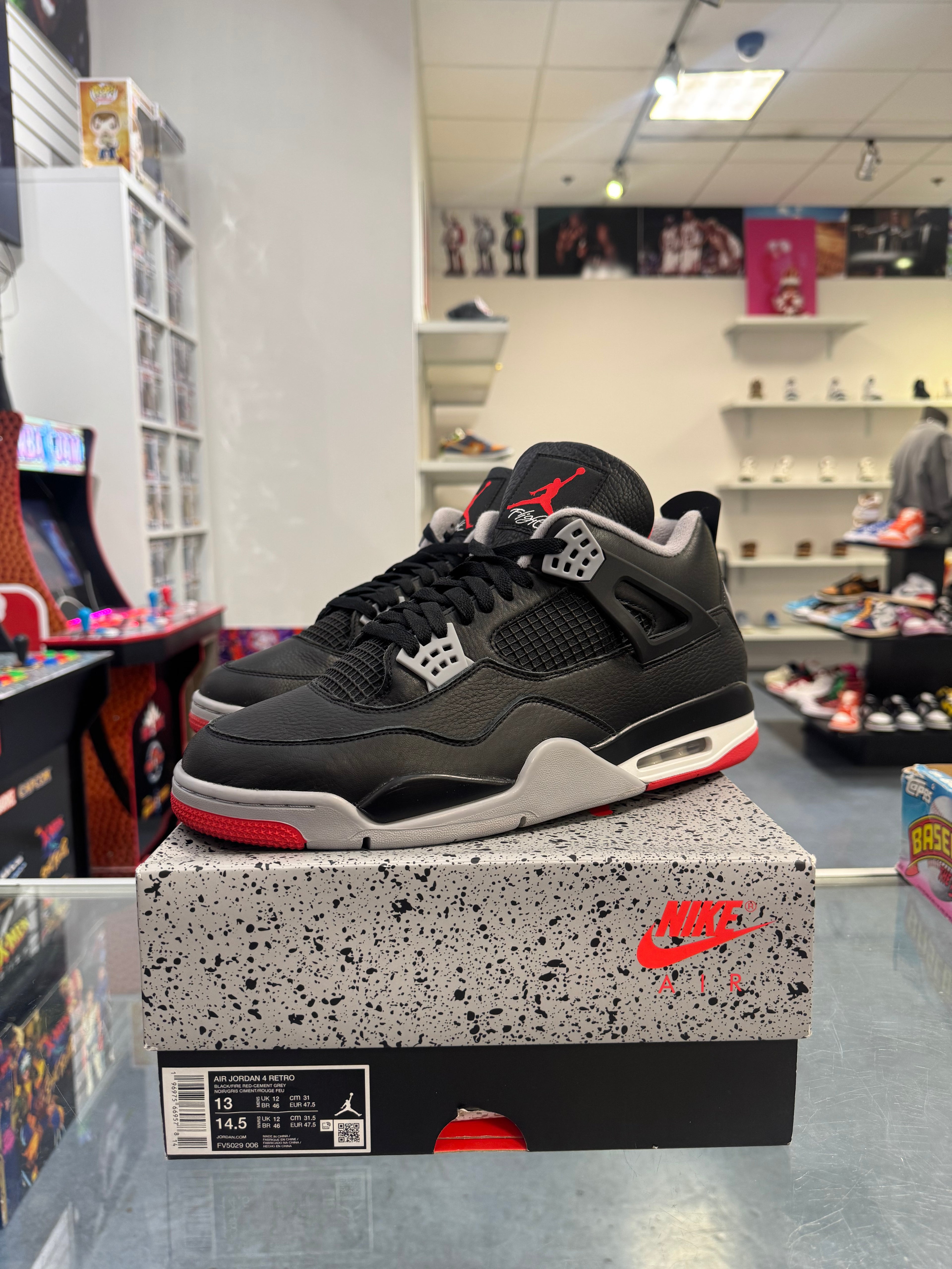 Preowned Jordan 4 Retro Bred Reimagined