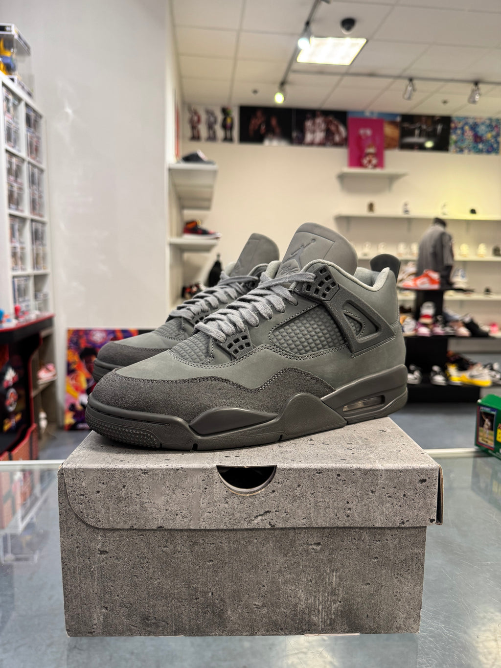 Preowned Jordan 4 Retro SE Paris Olympics Wet Cement