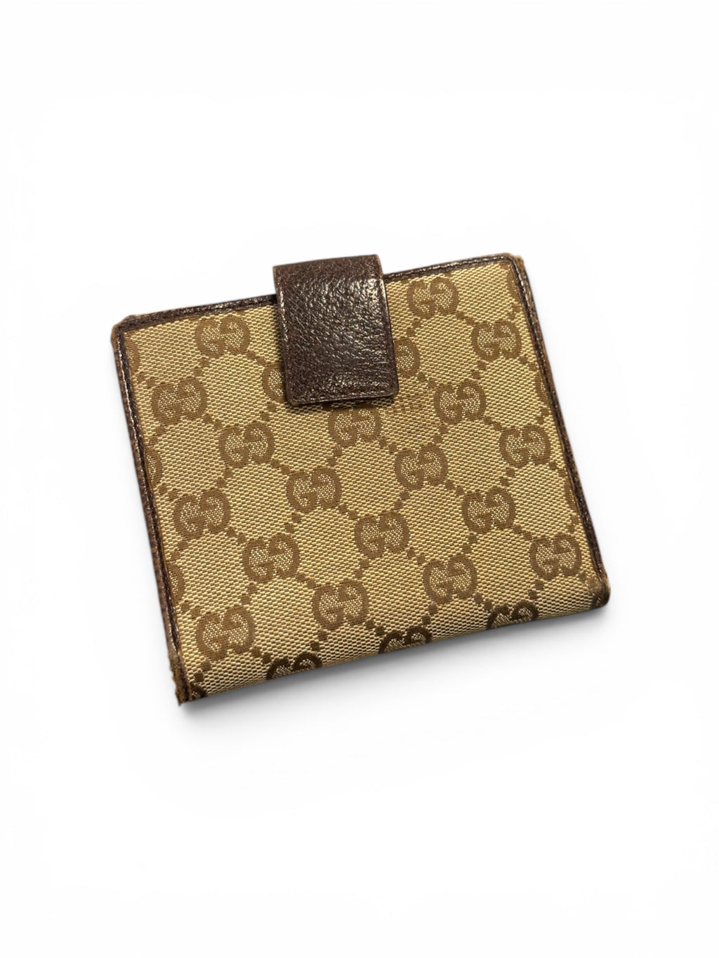 Preowned GUCCI Monogram Trifold Wallet