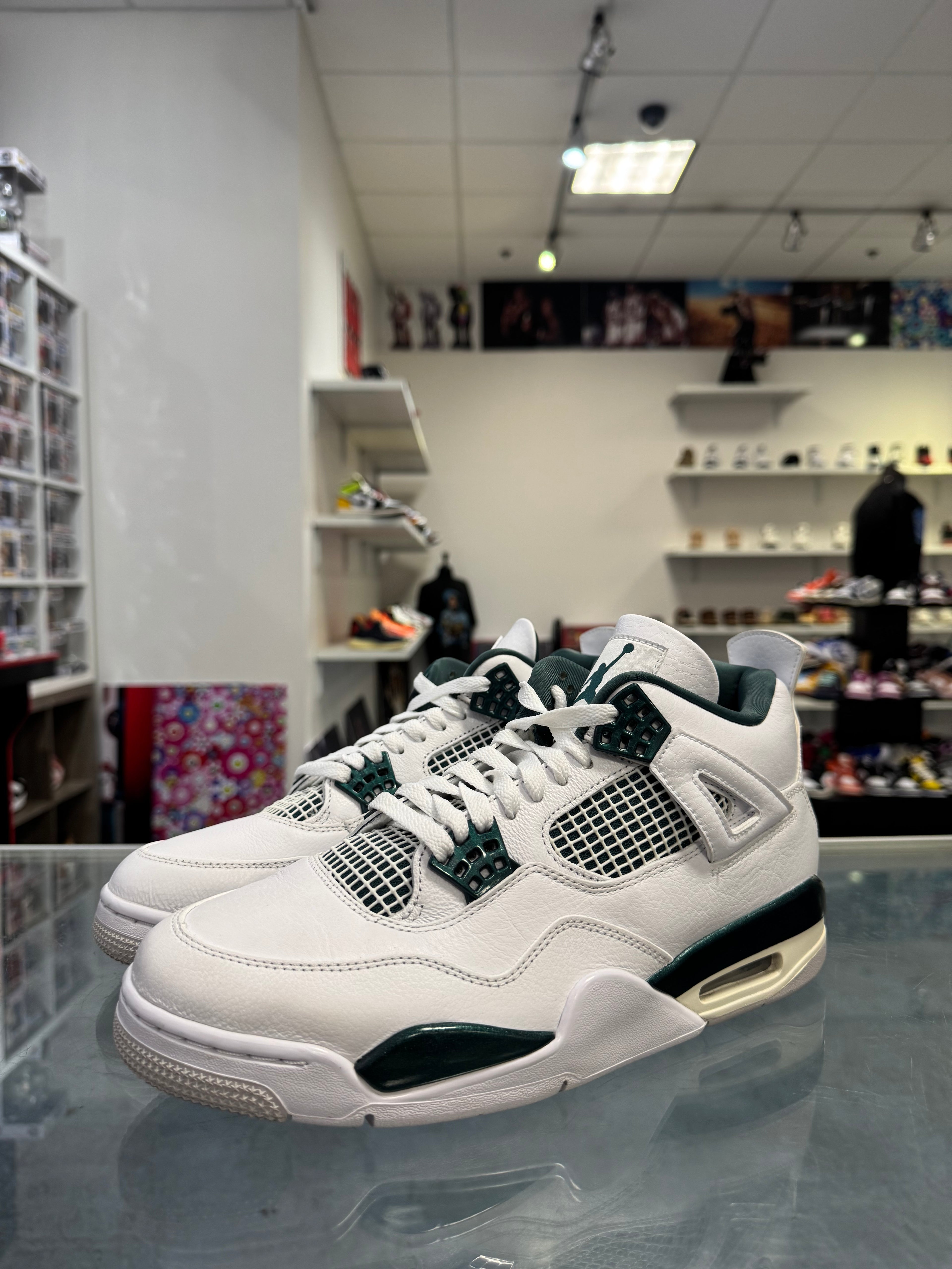 Preowned No Box Jordan 4 Retro Oxidized Green