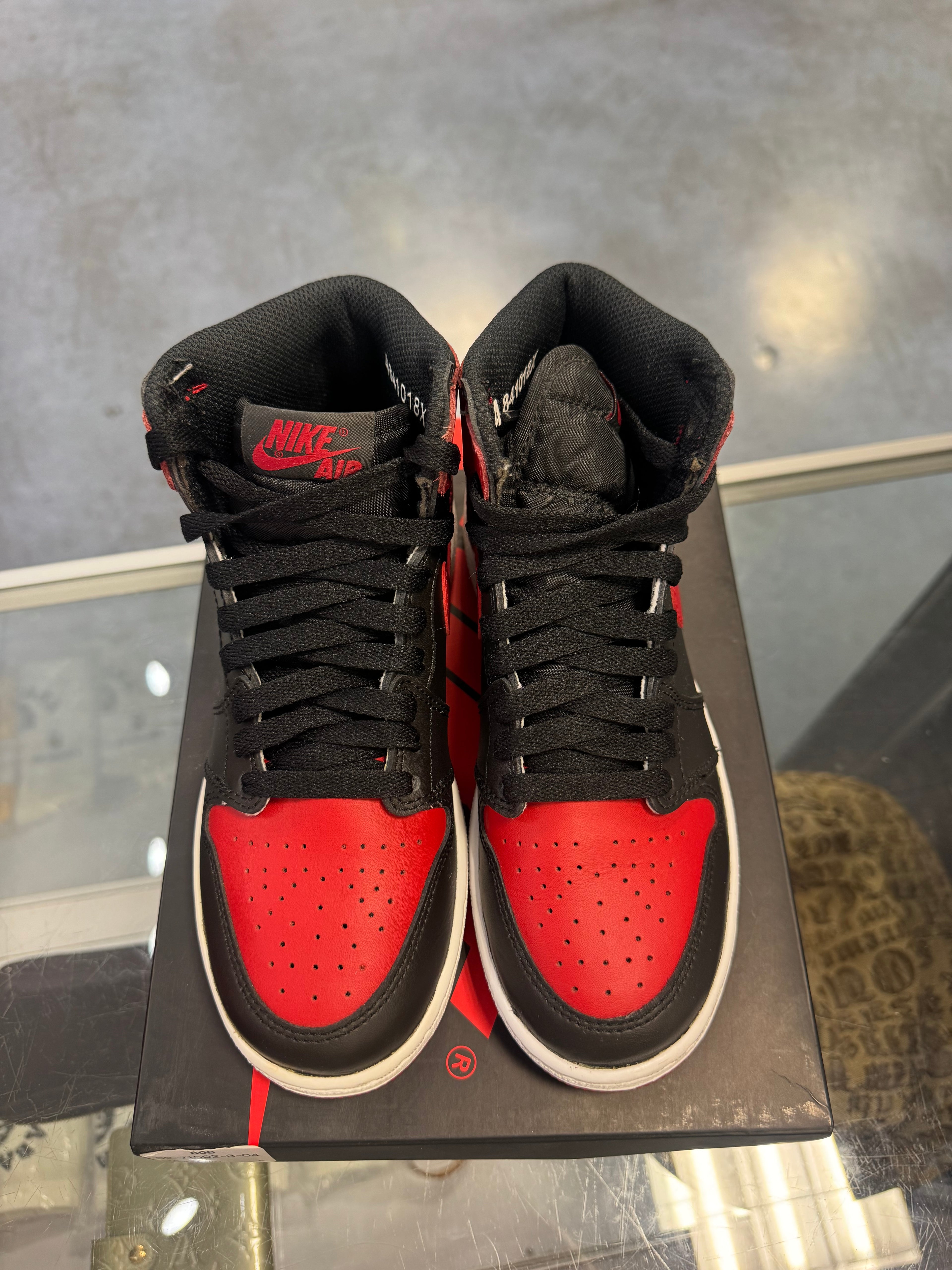 Preowned GS Jordan 1 High Bred Banned 2016 Pair