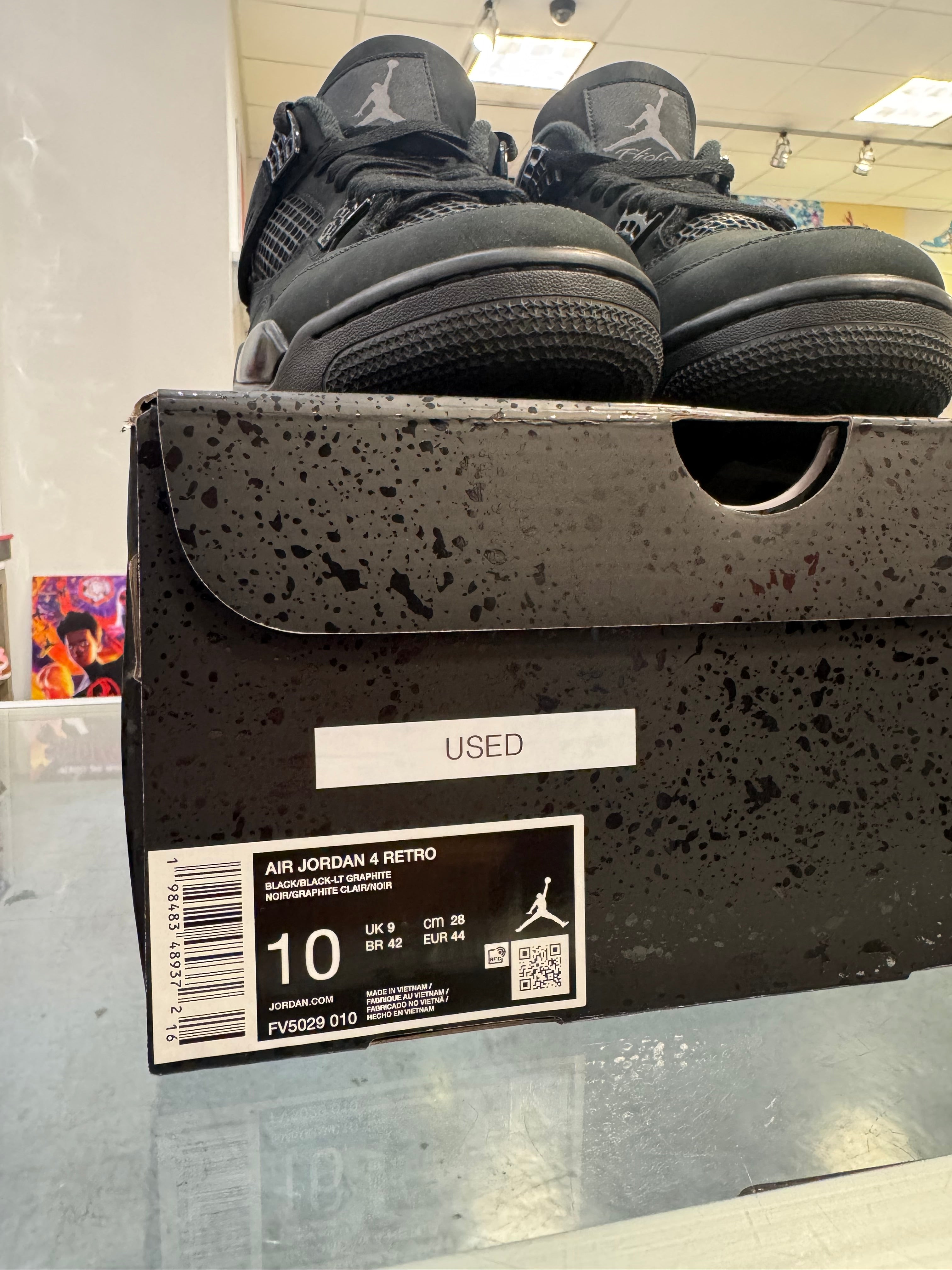 Preowned Jordan 4 Retro Black Cat 2025 Pair