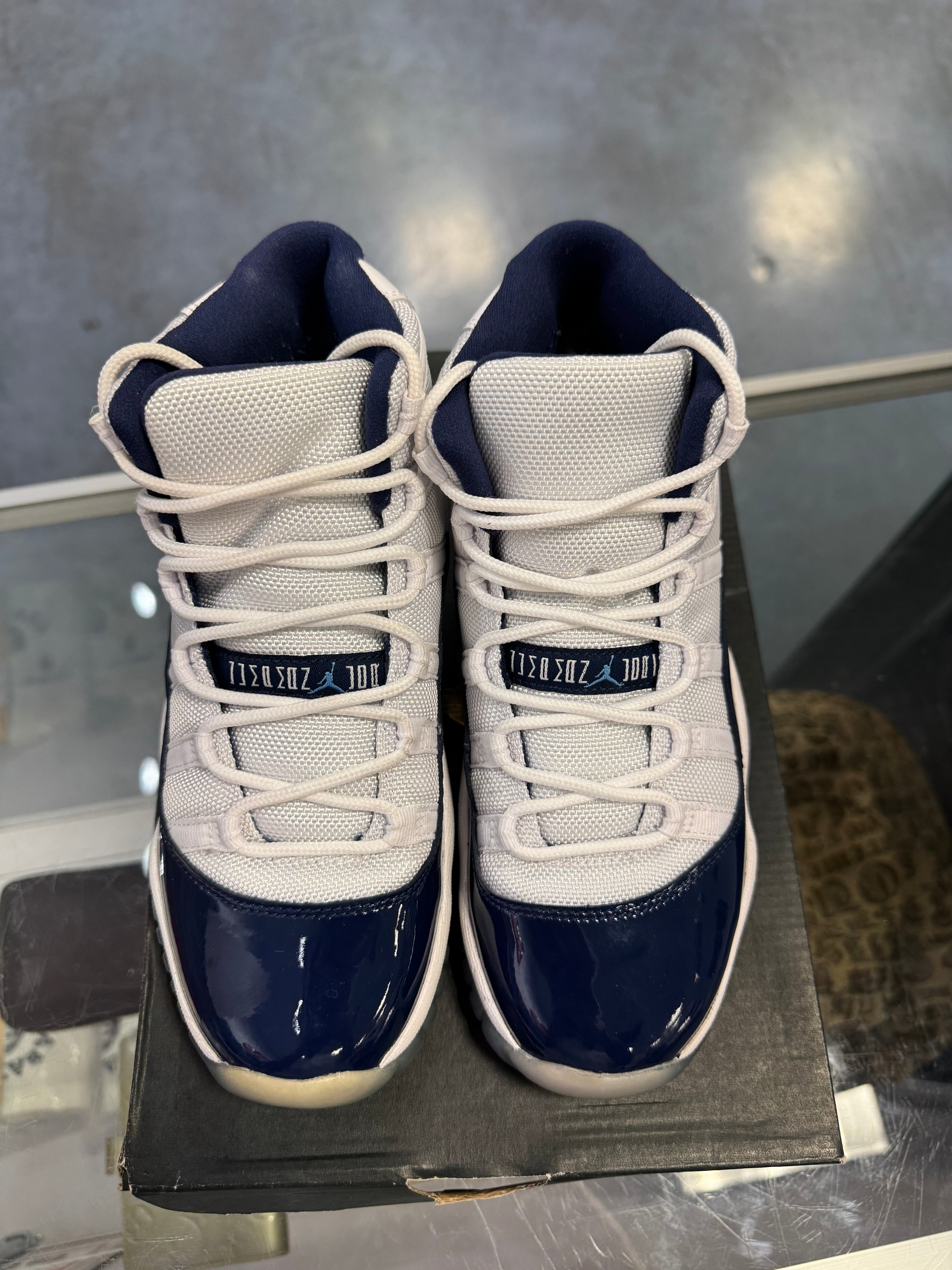 Preowned GS Jordan 11 High UNC Win Like 82 2017 Pair