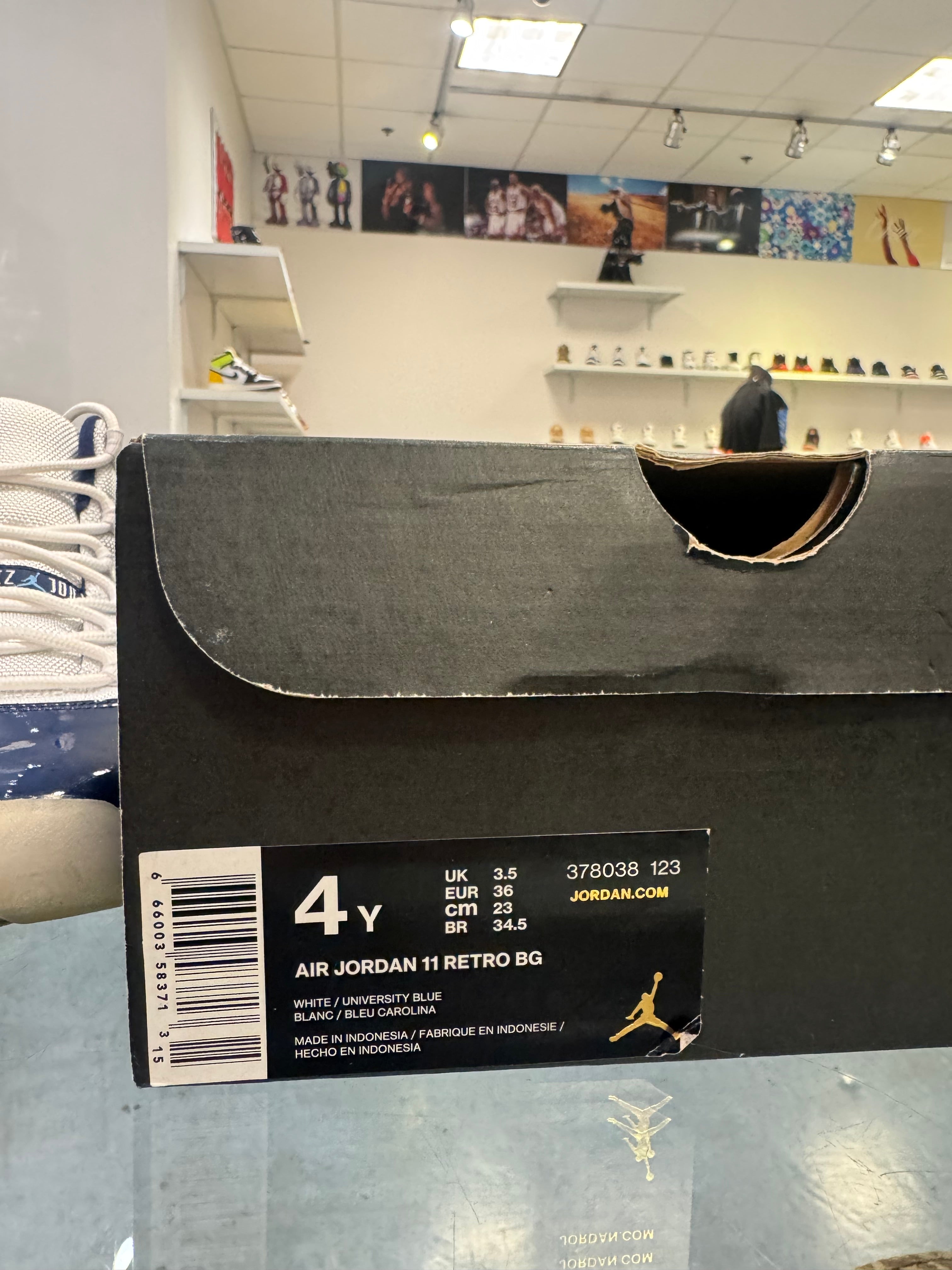 Preowned GS Jordan 11 High UNC Win Like 82 2017 Pair