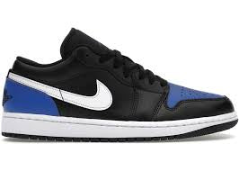 Jordan 1 Low Men’s Black Royal Toe