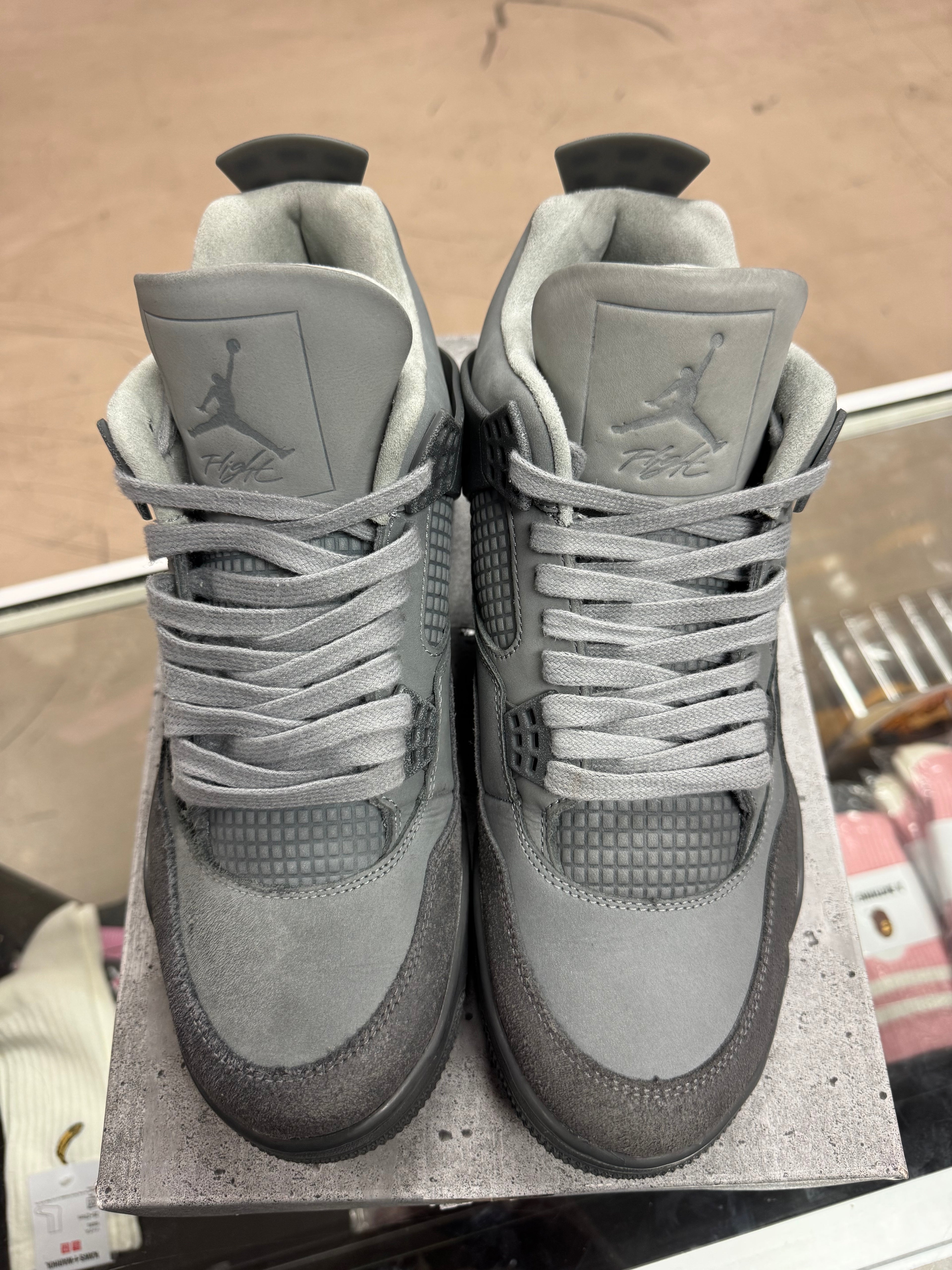 Preowned Jordan 4 Retro Paris Olympics Wet Cement