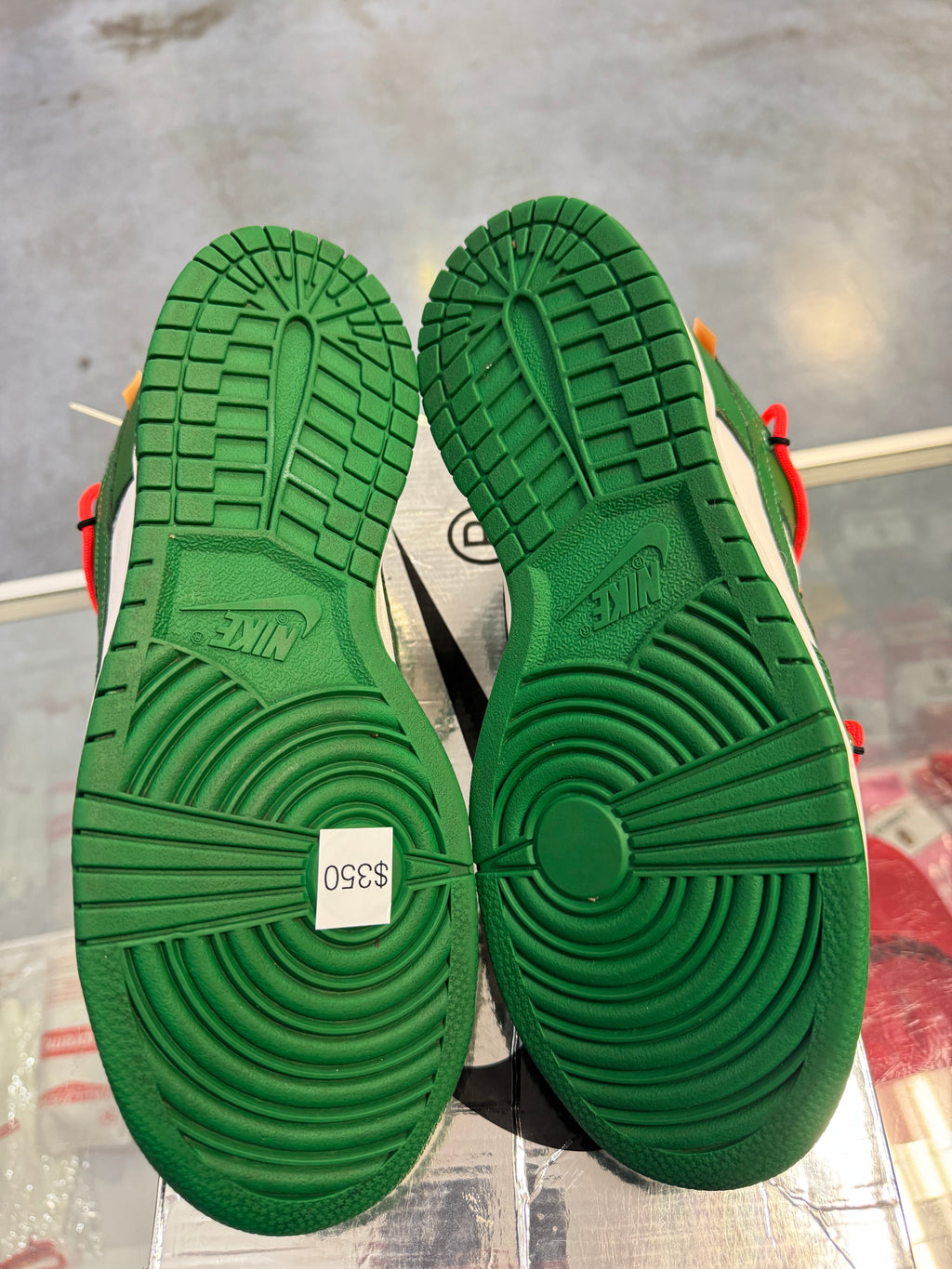 Preowned Nike Dunk Low Off-White Pine Green